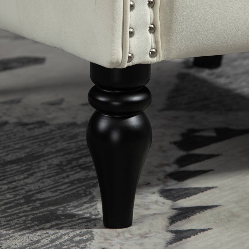 High Back Wood Frame Armchair, Modern Accent Chair Lounge Chair with Wood Legs, Upholstered PU Leather Lounge Chairs