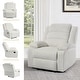 preview thumbnail 63 of 101, Overstuffed Cotton Corduroy Manual Pushback Recliner with Wide Armrest