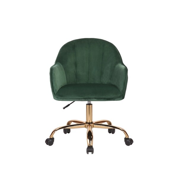 green velvet office chair