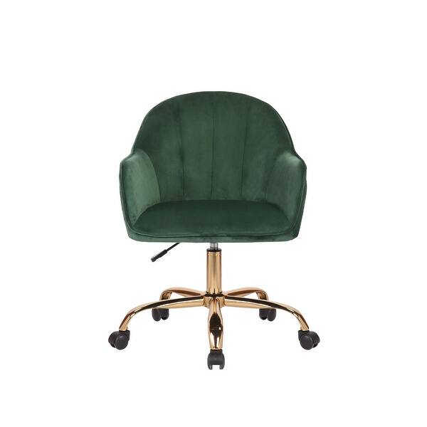 Porthos Home Xenos Swivel Office Chair Velvet Upholstery Chrome Legs Overstock 29234360