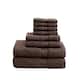 Madison Park Signature Cotton 8-piece Antimicrobial Towel Set - Brown