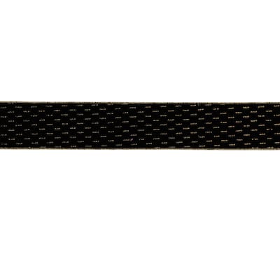 Set of 2 Wired Black Ribbon Rolls for Holiday Gift Wrapping - 180” x 2.5” x 0.25"