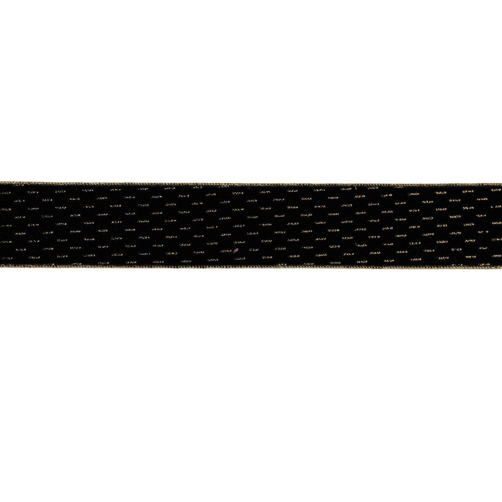 Set of 2 Wired Black Ribbon Rolls for Holiday Gift Wrapping - 180” x 2.5” x 0.25"