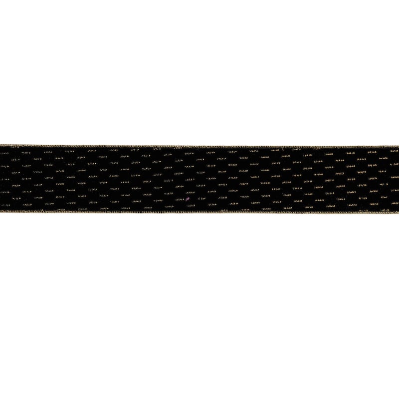 Black Wired Ribbon (Set of 2) - N/A