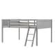 preview thumbnail 11 of 20, Full Size Loft Bed Sturdy Wood Frame W/Convertible Ladder