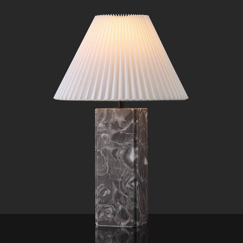 SAFAVIEH Couture Mackenzie Square Marble Table Lamp - 16"W x 16"D x 25"H