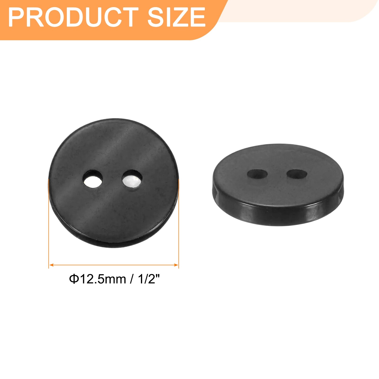 Sewing Buttons Resin Round Flat 2-Hole Craft Clothing Replacement Button for Coats Sewing Clothing and DIY