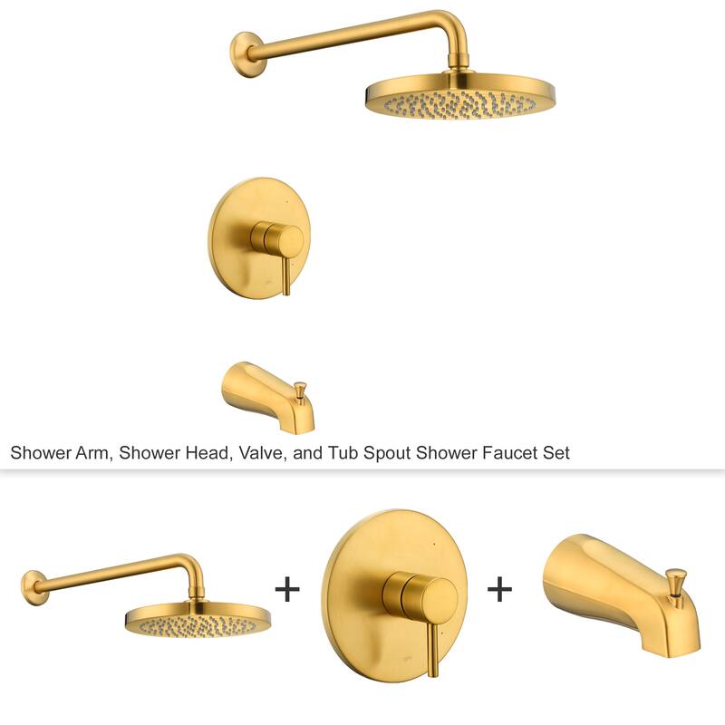 Luxier SS-C02 Single Handle 1-Spray Tub & Shower Faucet with Valve