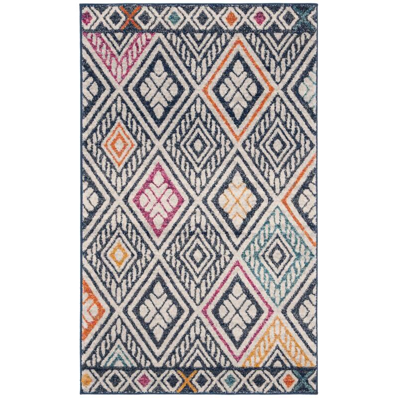 SAFAVIEH Evoke Nemesia Vintage Boho Rug - 3' x 5' - Navy/Ivory