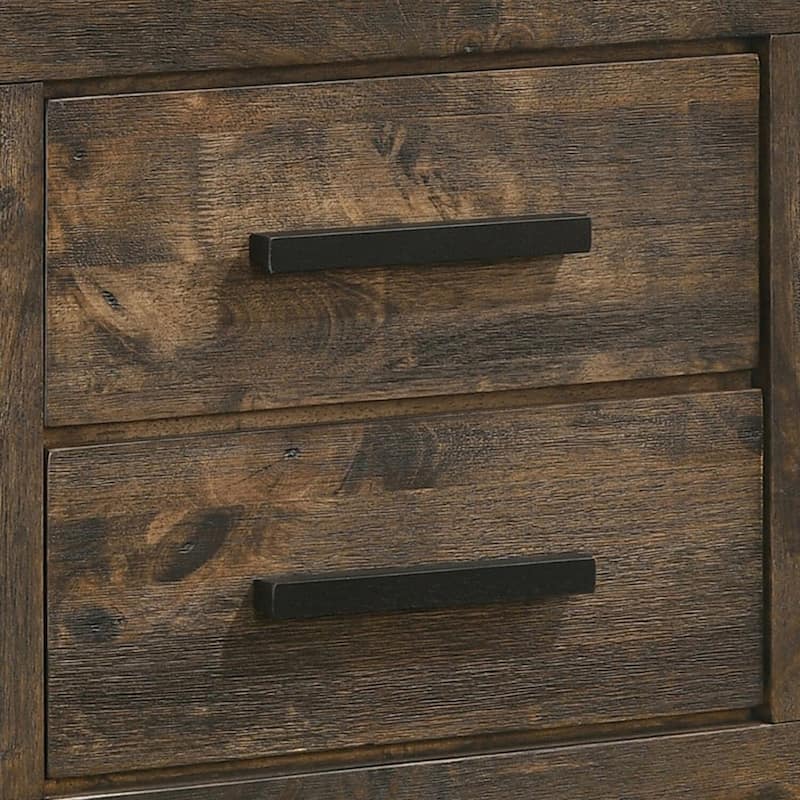 Brown 2 Drawer 23.25 in. W Nightstand with Sturdy Hardware and Ample Storage