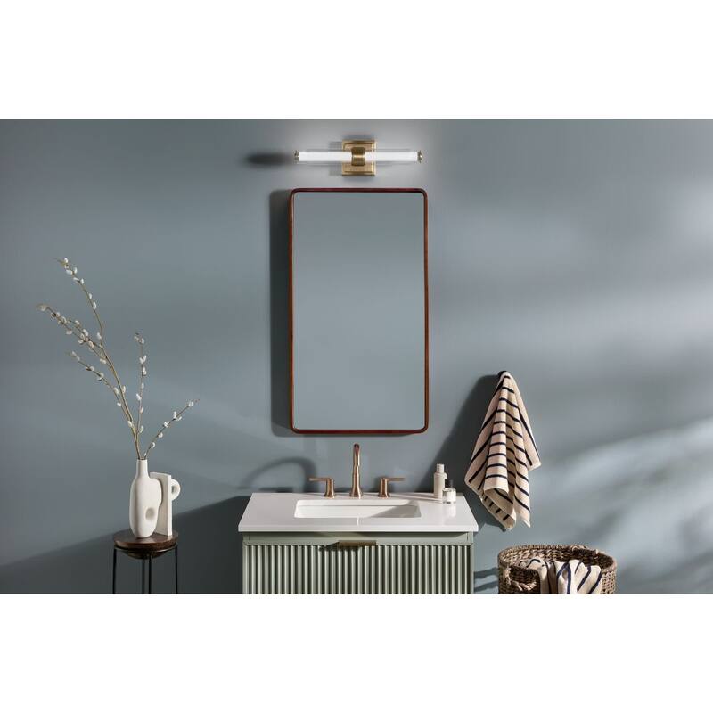 Kichler 55237LED Laurene 2 Light 19" Wide LED Vanity Light with Clear