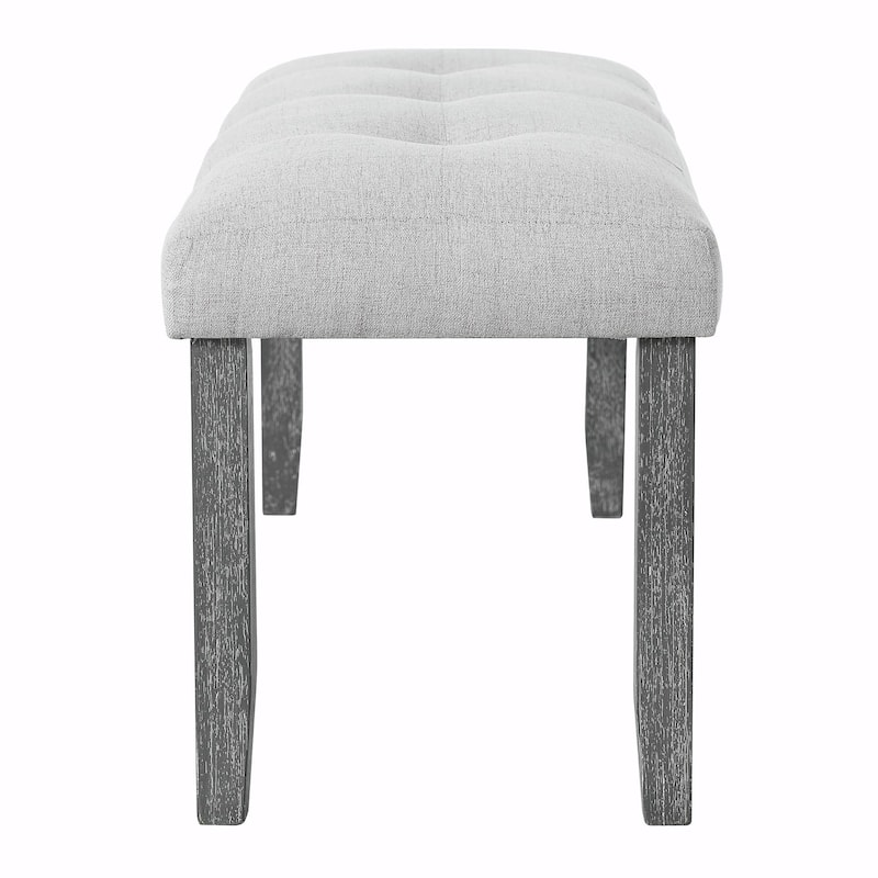 ​Tufted Linen Bench - 40" Multi-Purpose Seating