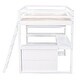 preview thumbnail 6 of 10, Multi-function Full Size Loft Bed with Ladder, Wood Loft Bed with Shelves and Desk