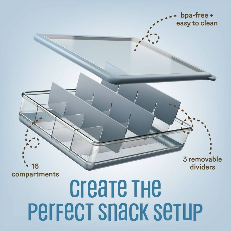 COOK WITH COLOR Snack Box, 16-Compartment Lunch Box & Food Storage Container