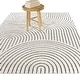 preview thumbnail 9 of 17, Caserio Modern Arches Area Rug 2'2" x 7' Runner - Cream/Grey