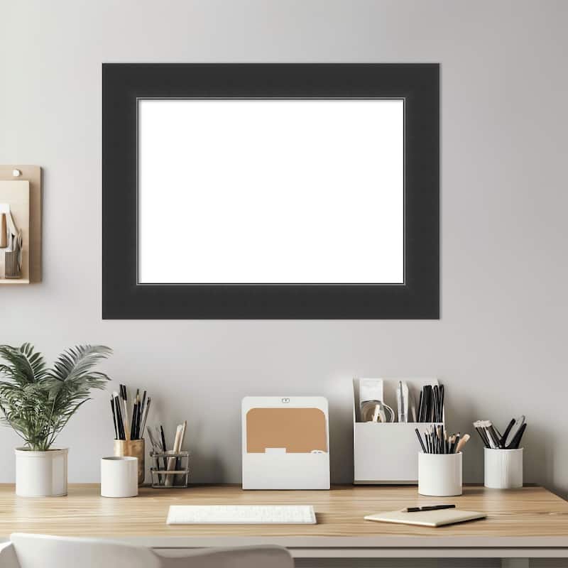 Amanti Art Corvino Black Framed Dry Erase Magnetic Board