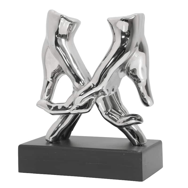 Mirrored Silvered Love Lock