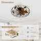 preview thumbnail 50 of 105, Caged Ceiling Fan with Light and Remote, 11.8–28 Inch Low Profile Fandelier, 6-Speed Quiet DC Motor, Black/Satin Nickel
