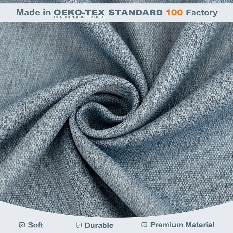 DriftAway Blackout Pinch Pleat Faux Linen Textured Solid Valance