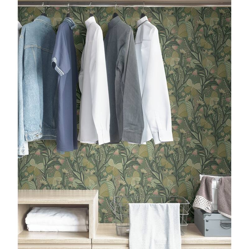 Pip & Lo Sage Papillon Flutter Peel & Stick Wallpaper