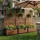 preview thumbnail 37 of 103, 72 in Metal Movable Planter Box with Trellis Privacy Screen Lockable Wheels