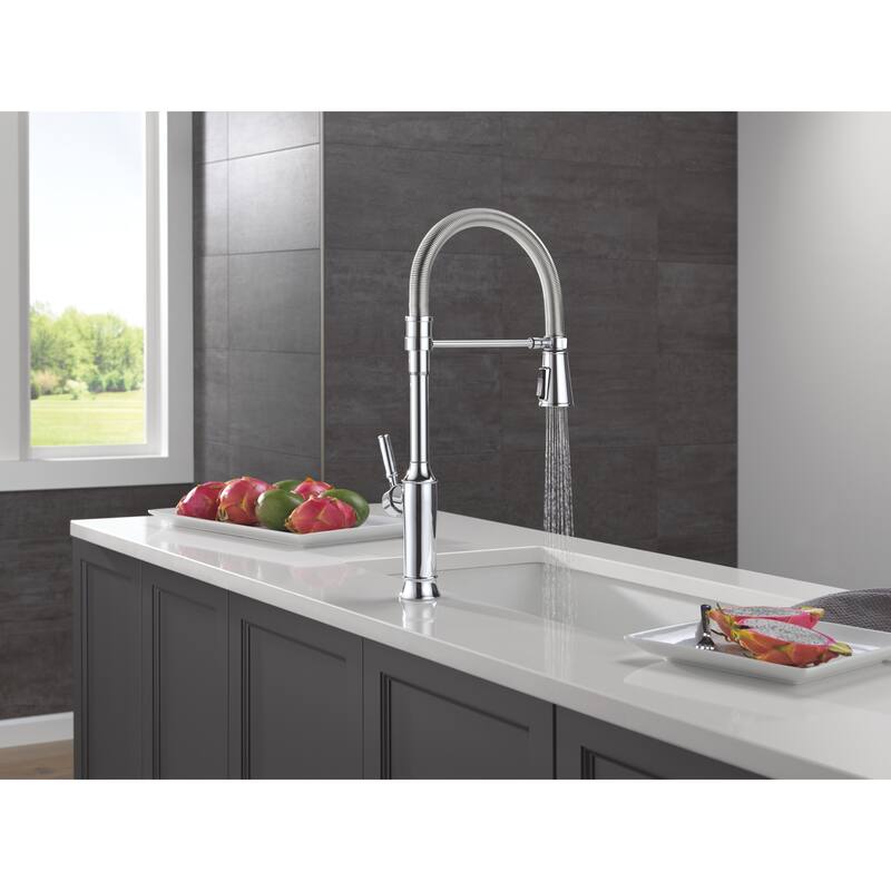 Delta 9684-DST Renaldi 1.8 GPM Single Hole Pre-Rinse Kitchen Faucet