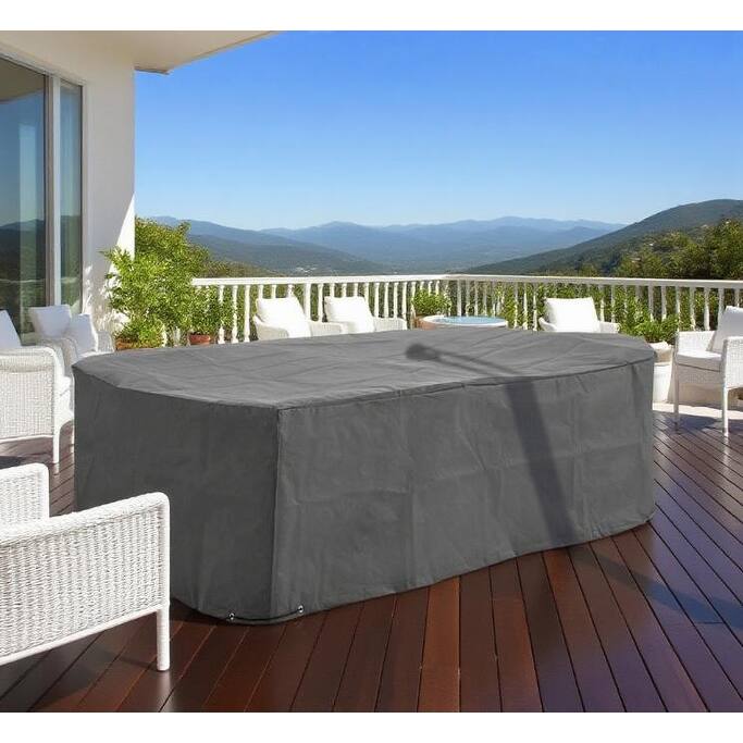 GDFStudio Outdoor Leolin Oxford Fabric Outdoor Patio Furniture Cover with PE Coating