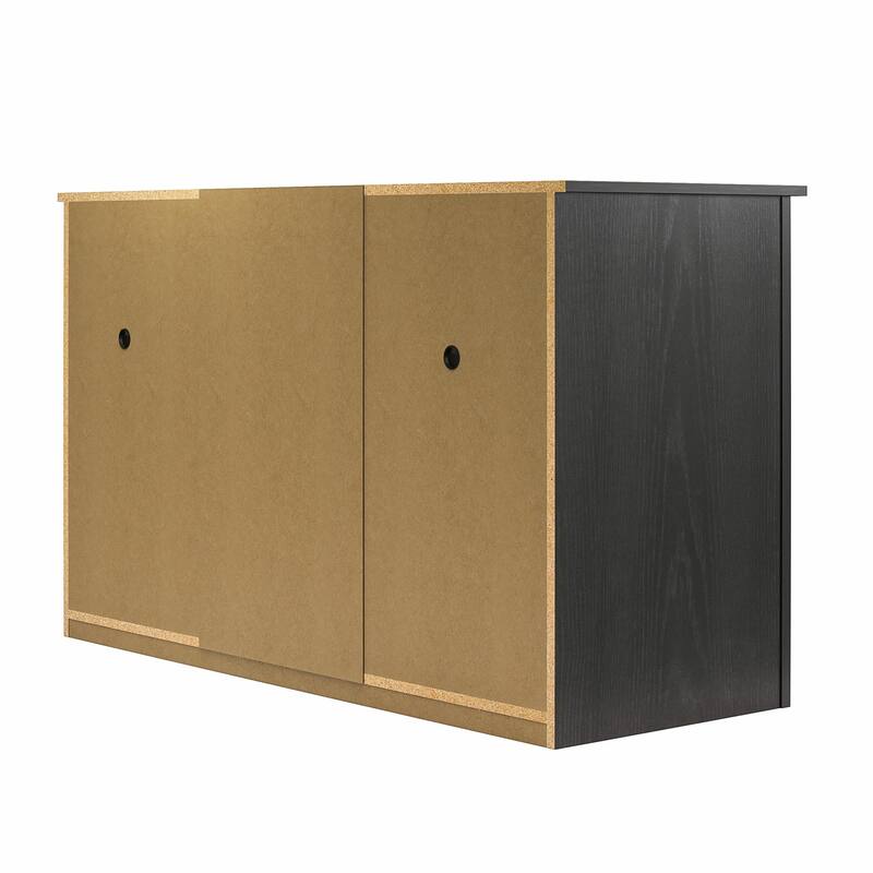 Roomfitters Finnegan 55 Gallon Aquarium Stand, Metal Mesh Storage Cabinet with Adjustable Shelves, Black