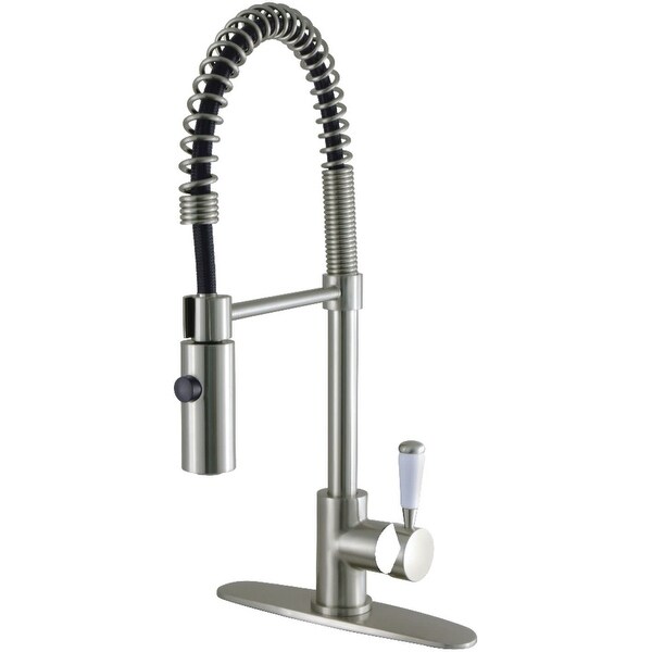 Kingston Brass LS877.DPL Paris 1.8 GPM Single Hole Pull Down Kitchen Faucet