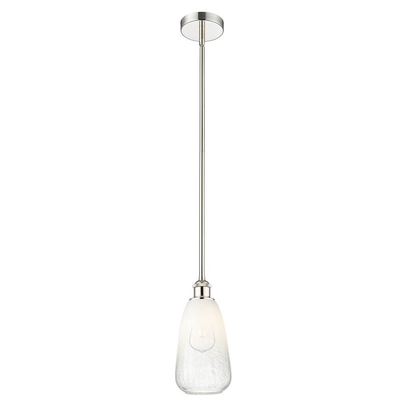 Innovations Lighting Endless Possibilities Edison - Brookhaven Almond - 1 Light 6" Stem Hung Mini Pendant - Polished Nickel/Opal