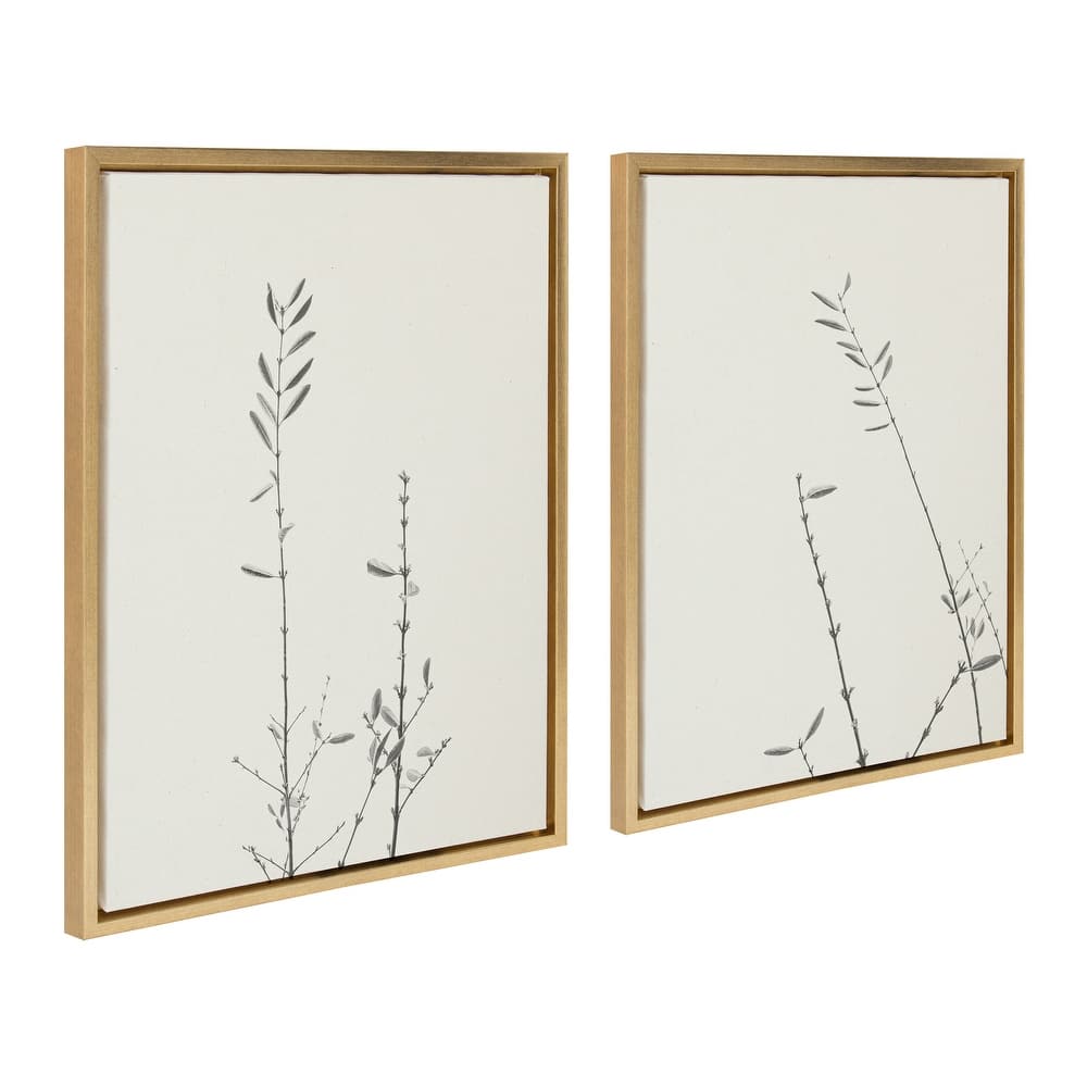 Kate and Laurel Sylvie Retro Botanicals Canvas by Stephanie Klatt