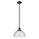 preview thumbnail 55 of 68, Kichler Lighting Avery 1-Light Pendant Light with Seeded Glass Dome - Black
