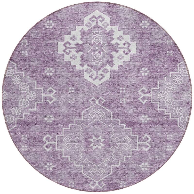 HomeRoots Medallion Traditional Rectangle Outdoor Rug