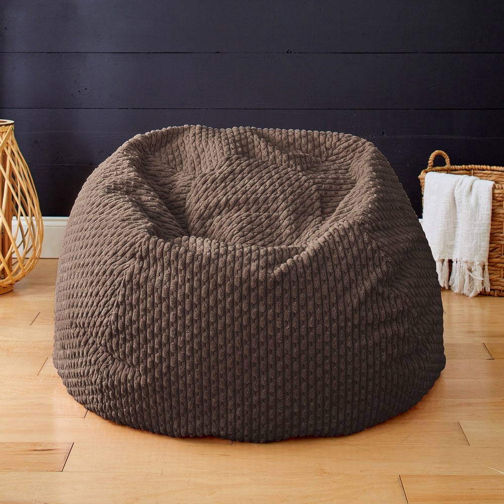 Sorra Home Indoor Soft Chunky Corduroy Bean Bag Chair