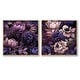 preview thumbnail 12 of 10, Designart "Gothic Botanicals Moody Patterns" Floral Framed Art Set Of 2 - Traditional Purple Wall Art Set 2 Pieces