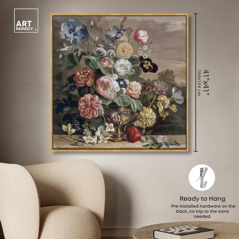 Classical Dream Vase II Canvas by Art Remedy