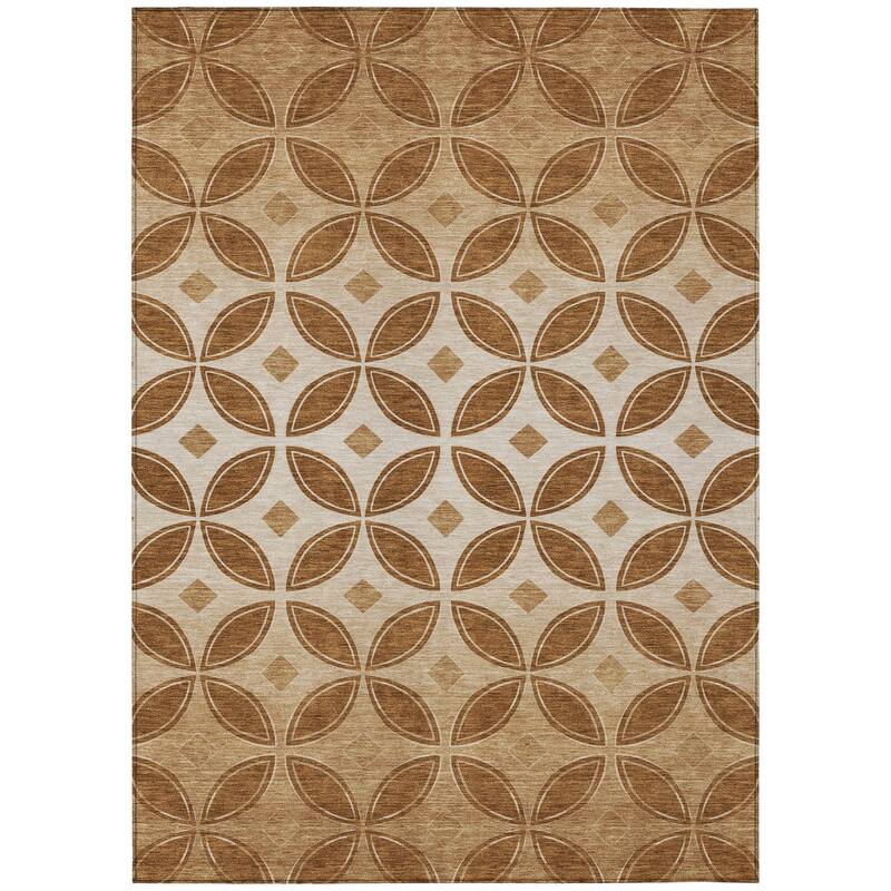 Machine Washable Indoor/ Outdoor Modern Gia Chantille Rug