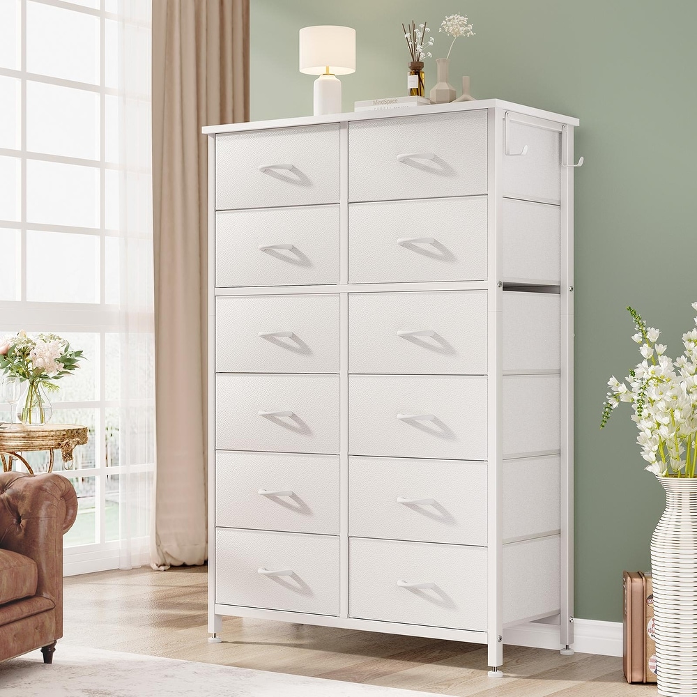 12 drawer chest of hot sale drawers white