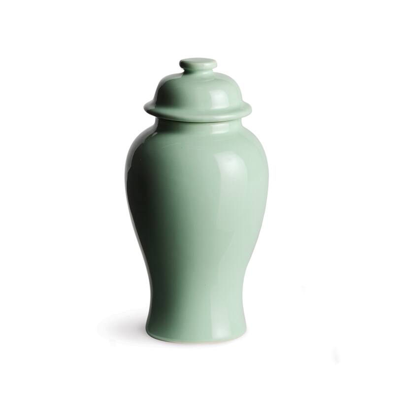 Koa Lidded Ginger Jar - Green - Small Mini