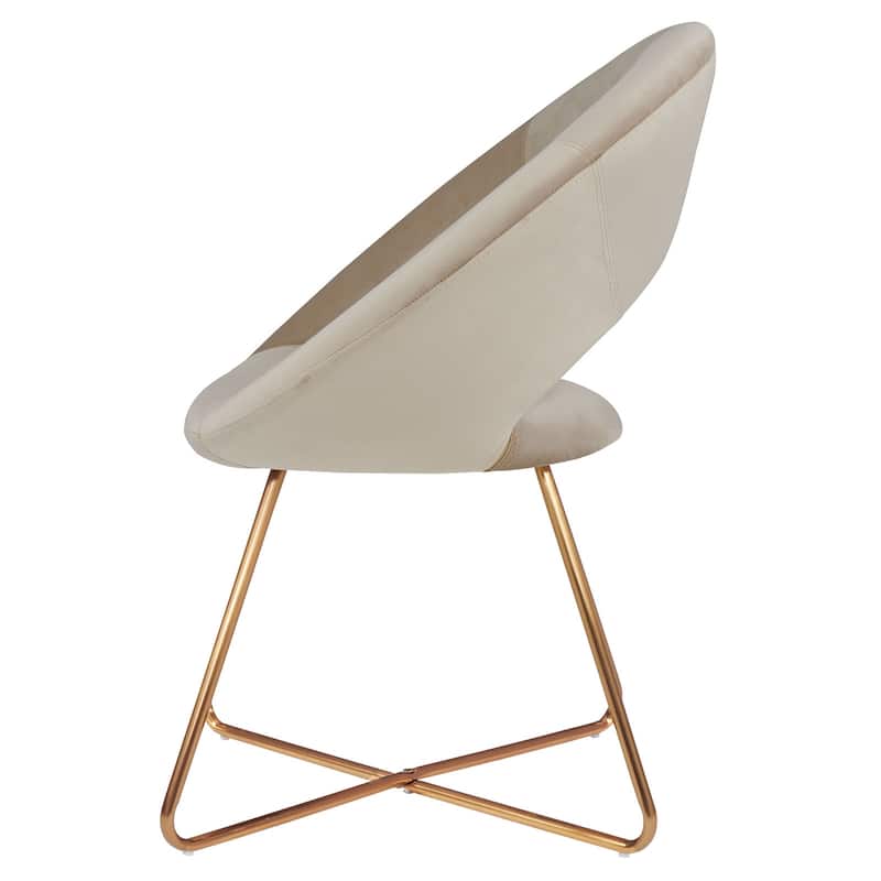 Modern Velvet Upholstered Accent Chair Vanity Leisure Chair