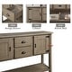 preview thumbnail 4 of 8, 48''Retro Style Solid Wood Sideboard Console Table Buffet/Sideboard with 2 Drawers，Bottom Shelf