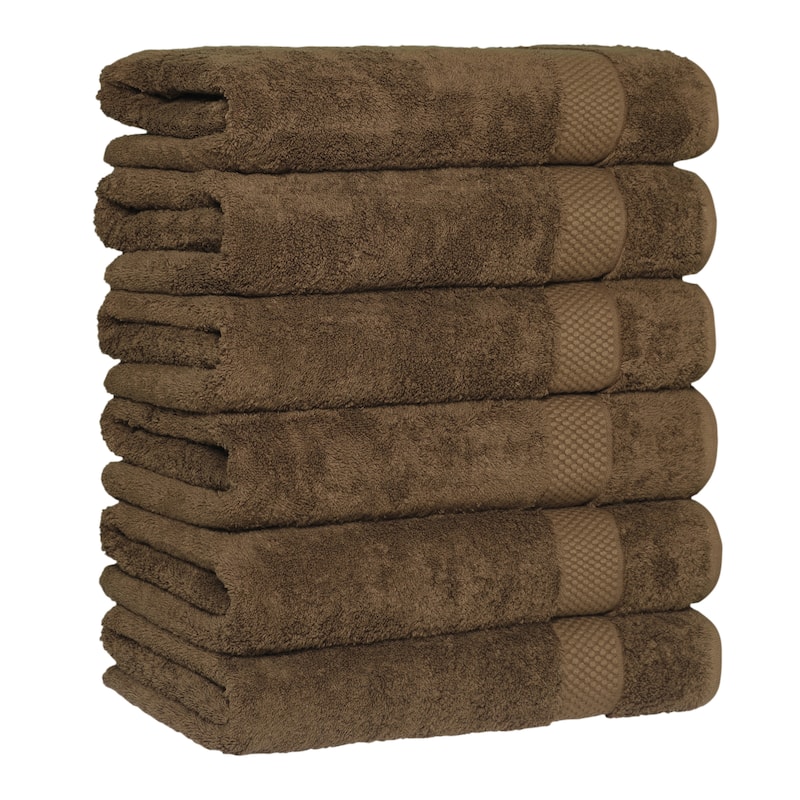 Authentic Hotel and Spa 100 percent Aeagean Long Staple Turkish Cotton STARLIGHT Terry Bath Towels (Set of 6)