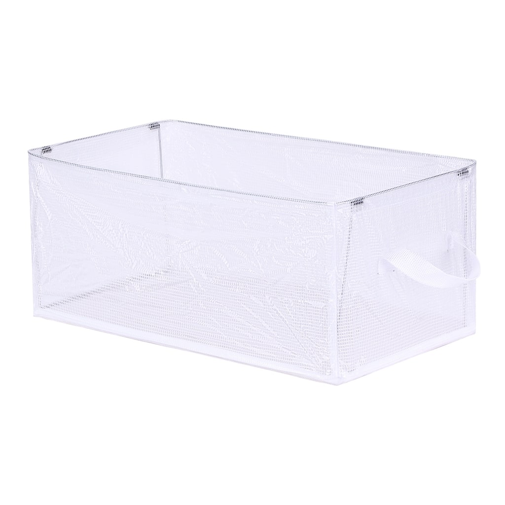 Storage Cube, PVC Storage Bin with Handles for Shelves Closet, 1 Pack Collapsible Storage Basket for Organizing Clothes Books