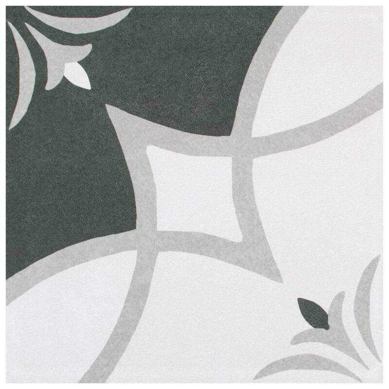 Merola Tile Twenties Crest 7-3/4" x 7-3/4" Ceramic Floor and Wall Tile