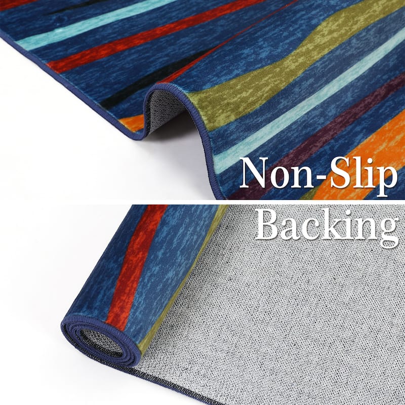 Garvee Modern Abstract Area Rug Colorful Throw Carpet