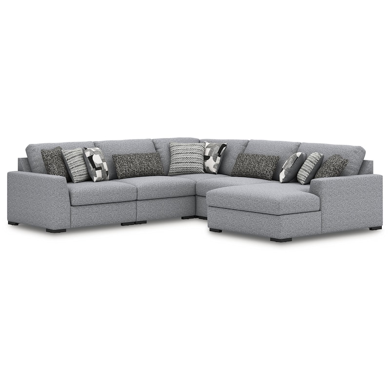 Signature Design by Ashley Bealton Gray 5-Piece Sectional with Chaise