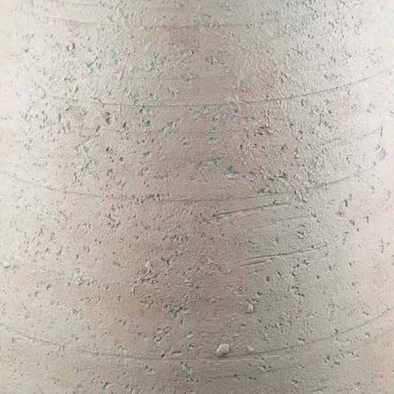 Kilu Decorative Vase, Rugged Texture, 24 Inch Metallic Gray Resin