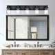 preview thumbnail 2 of 5, 5 Light Bathroom Vanity Lighting with Clear Glass Shade