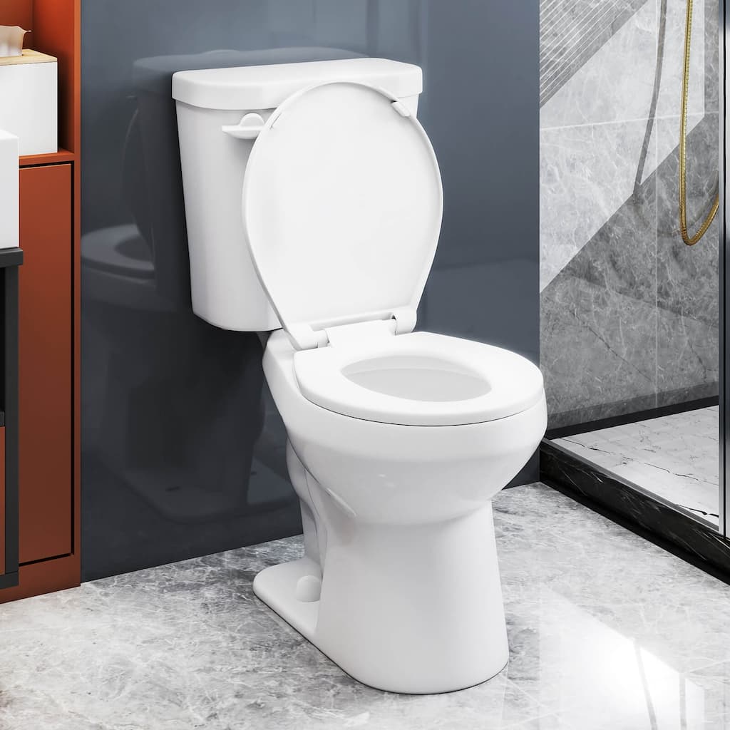 Costway Two-Piece Round Toilet Standard Toilet with 17.5" ADA Comfort - See Details