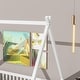preview thumbnail 5 of 7, Full Tent Floor Bed with Guardrails and Door Teepee Design Wooden Frame with Slats